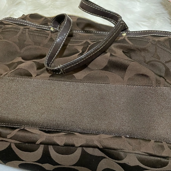 Coach Brown Diaper Bag Overnight Bag - Picture 5 of 14